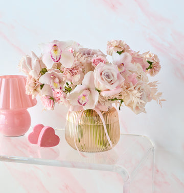Vintage bouquet soft pastel blooms with classic florist inspired styling